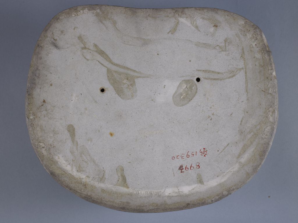 图片[3]-White-glazed flower and bird pattern pillow-China Archive